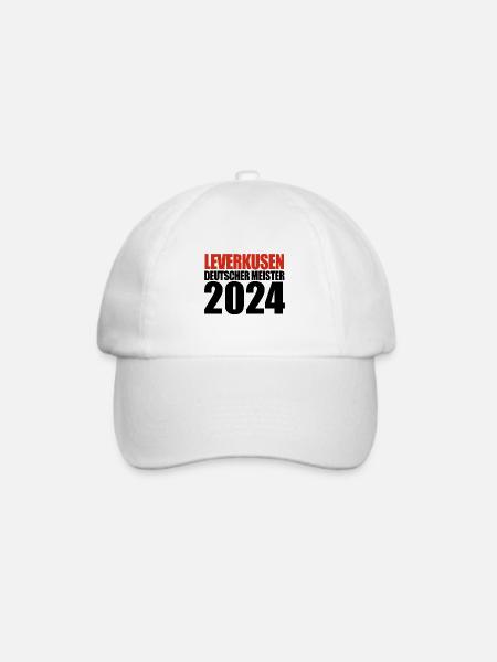 Leverkusen - Deutscher Meister 2024 - Baseballkappe - Weiß/Weiß