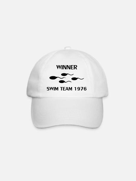 winner swim team 1976 - Baseballkappe - Weiß/Weiß