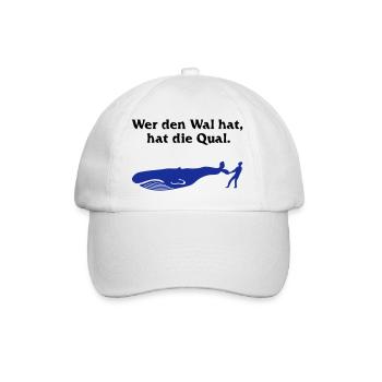 Wal = Qual - Baseballkappe - Weiß/Weiß - Vorne