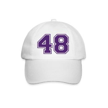 48 - Baseballkappe - Weiß/Weiß - Vorne