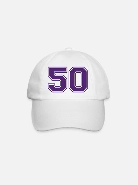 50 - Baseballkappe - Weiß/Weiß