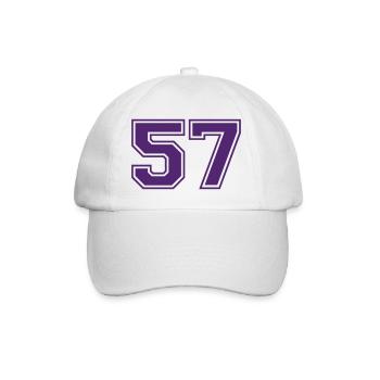 57 - Baseballkappe - Weiß/Weiß - Vorne