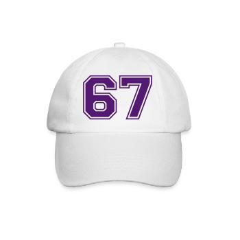67 - Baseballkappe - Weiß/Weiß - Vorne