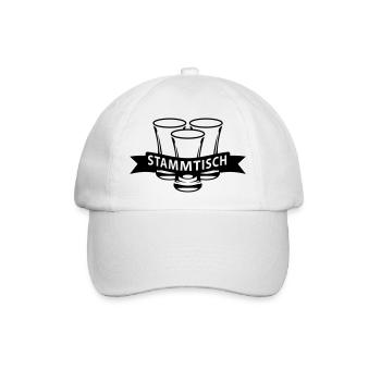 Stammtisch Schnaps - Baseballkappe - Weiß/Weiß - Vorne