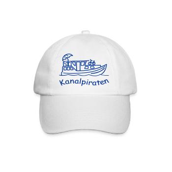 Kanalpiraten - Hausboot - Baseballkappe - Weiß/Weiß - Vorne