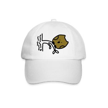 dicke Eule - Baseballkappe - Weiß/Weiß - Vorne