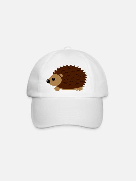 Igel - Baseballkappe - Weiß/Weiß