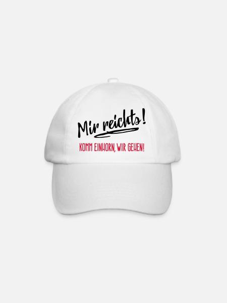 Mir reichts - komm Einhorn, wir gehen - 2C - Baseballkappe - Weiß/Weiß
