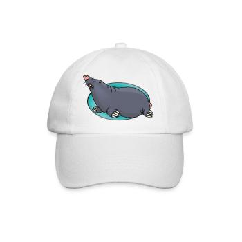 Tier Tiere Maulwurf - Baseballkappe - Weiß/Weiß - Vorne