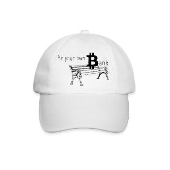 Bitcoin Bank - Baseballkappe - Weiß/Weiß - Vorne