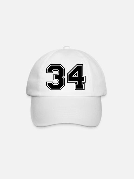 34 - Baseballkappe - Weiß/Weiß