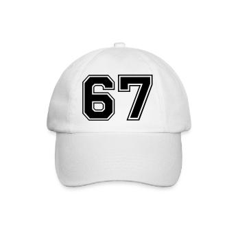 67 - Baseballkappe - Weiß/Weiß - Vorne
