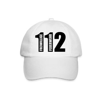 Freiwillige Feuerwehr in 112 - Baseballkappe - Weiß/Weiß - Vorne
