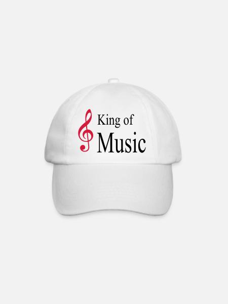 musik - Baseballkappe - Weiß/Weiß