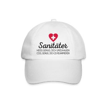 Sanitäter - Baseballkappe - Weiß/Weiß - Vorne