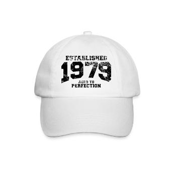 established 1979 - aged to perfection - Baseballkappe - Weiß/Weiß - Vorne