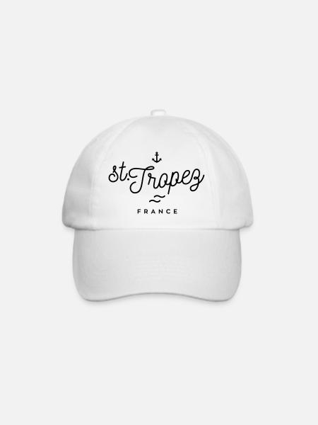 Saint-Tropez - Frankreich - Baseballkappe - Weiß/Weiß