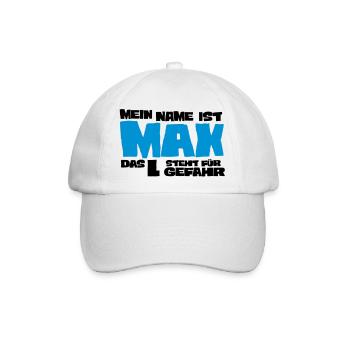 max - Baseballkappe - Weiß/Weiß - Vorne