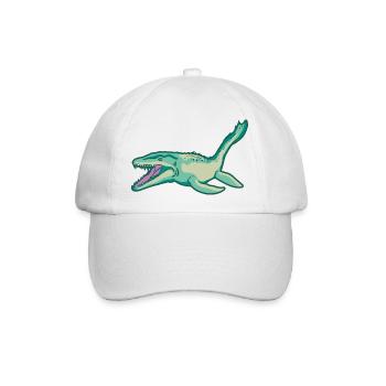 Plesiosaurus Dinosaurier Dino Urzeit Geschenkidee - Baseballkappe - Weiß/Weiß - Vorne