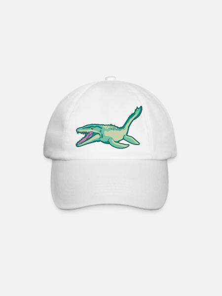 Plesiosaurus Dinosaurier Dino Urzeit Geschenkidee - Baseballkappe - Weiß/Weiß