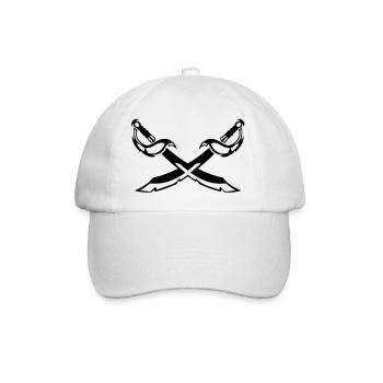 Degen Säbel kreuzt 202 - Baseballkappe - Weiß/Weiß - Vorne