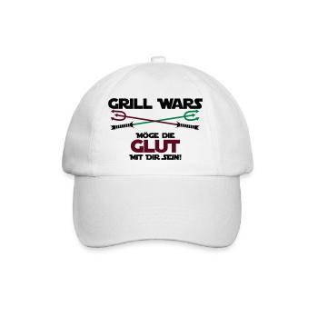 Grill Wars Glut drei Farben - Baseballkappe - Weiß/Weiß - Vorne