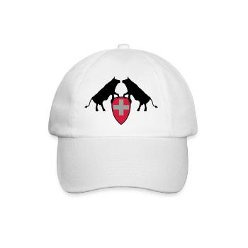 schweiz - Baseballkappe - Weiß/Weiß - Vorne