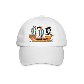 Piratenschiff - Baseballkappe - Weiß/Weiß - Vorne