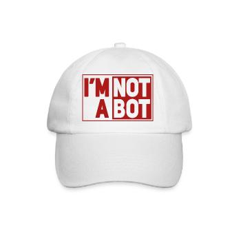 I'm Not A Bot - Baseballkappe - Weiß/Weiß - Vorne