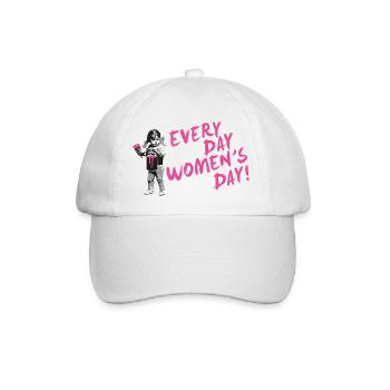 JEDEN TAG FRAUENTAG – Internationaler Frauentag - Baseballkappe - Weiß/Weiß - Vorne