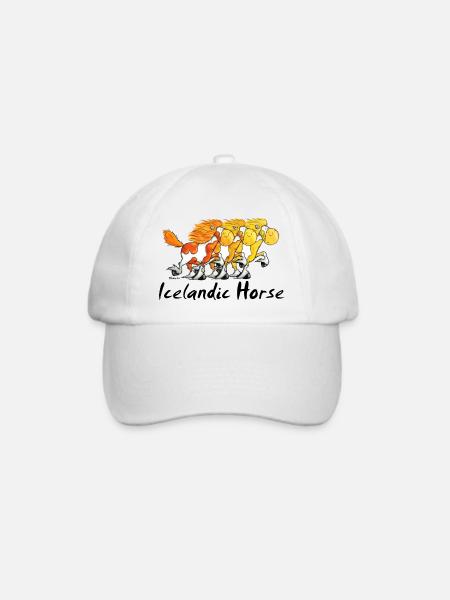 Islandpferde Trio - Isländer - Baseballkappe - Weiß/Weiß