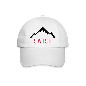 Swiss Alps - Baseballkappe - Weiß/Weiß - Vorne
