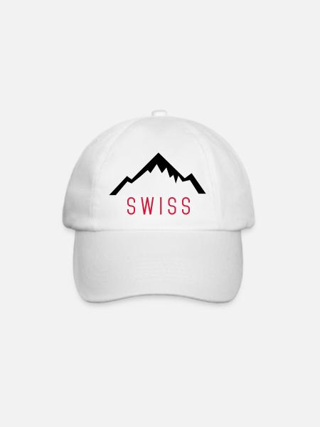 Swiss Alps - Baseballkappe - Weiß/Weiß