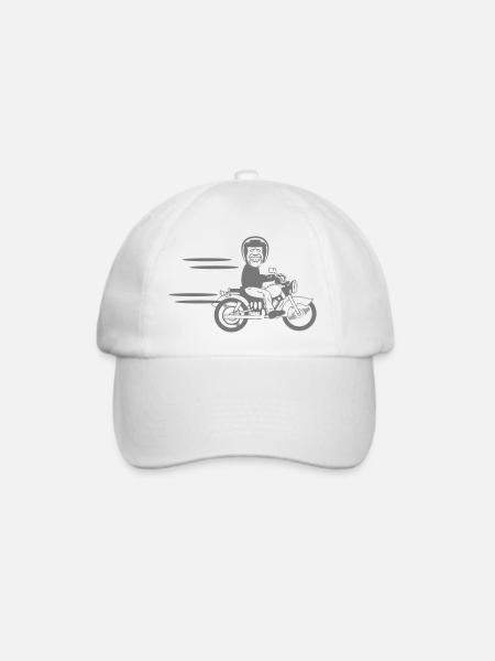 motorrad witzig - Baseballkappe - Weiß/Weiß