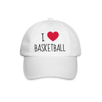 Basketball - Basket ball - Basket-ball - Baskette - Baseballkappe - Weiß/Weiß - Vorne