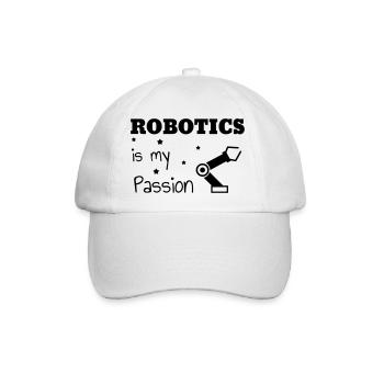Robotik / Roboter / Robot / Robotics - Baseballkappe - Weiß/Weiß - Vorne