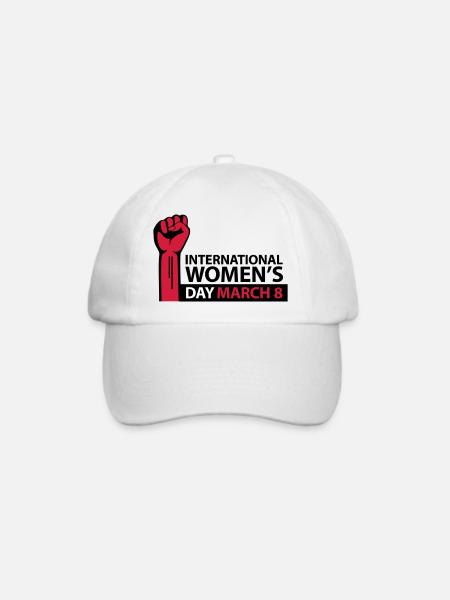 Internationaler Frauentag 8. März - Baseballkappe - Weiß/Weiß