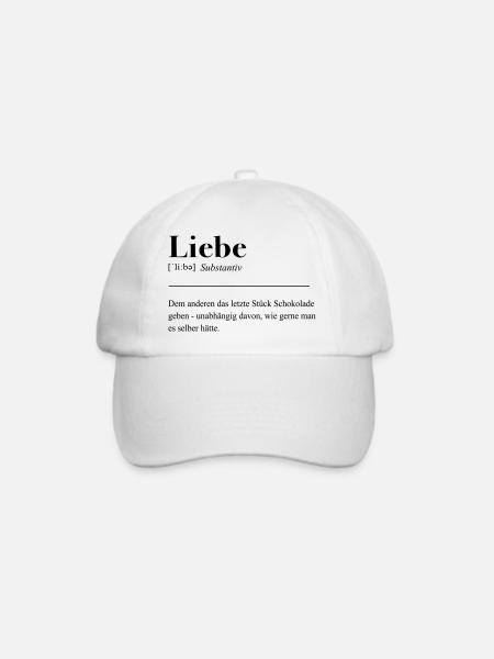 Liebe - lustig Dudeneintrag - Baseballkappe - Weiß/Weiß