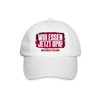 Satzzeichen retten Leben! - Baseballkappe - Weiß/Weiß - Vorne