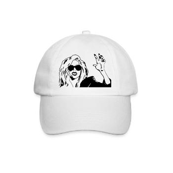 Music Popstar Design - Baseballkappe - Weiß/Weiß - Vorne