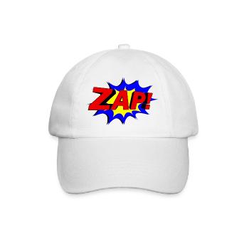 Slogan ZAP! - Baseballkappe - Weiß/Weiß - Vorne
