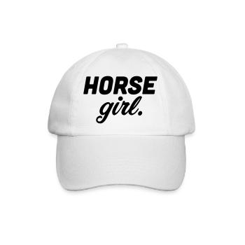 horse girl horse woman - Baseballkappe - Weiß/Weiß - Vorne