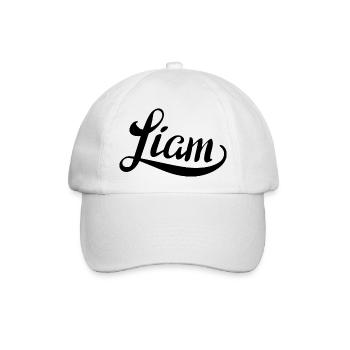 Name Liam - Baseballkappe - Weiß/Weiß - Vorne