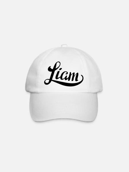 Name Liam - Baseballkappe - Weiß/Weiß