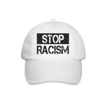 Stop Racism - Baseballkappe - Weiß/Weiß - Vorne