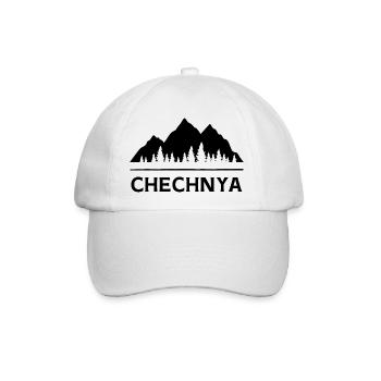 Tschetschenien Chechnya Chechen Tschetschenisch - Baseballkappe - Weiß/Weiß - Vorne