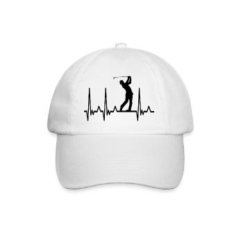 Golf Sport Golfer Golfspieler Geschenk - Baseballkappe - Weiß/Weiß - Vorne