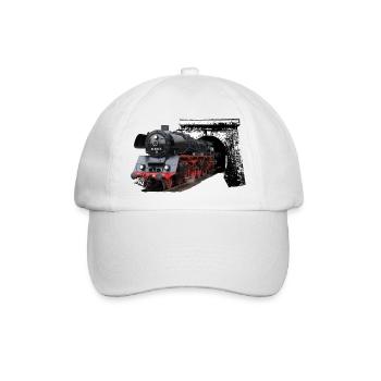 Dampflokomotive - Baseballkappe - Weiß/Weiß - Vorne