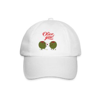 Olive you - Baseballkappe - Weiß/Weiß - Vorne