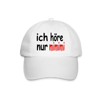 ich höre nur mimimi - Baseballkappe - Weiß/Weiß - Vorne